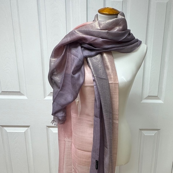 Jim Thompson Purple/Pink Scarf Shawl 82" x 35" - NEW in Bag. - Picture 1 of 14